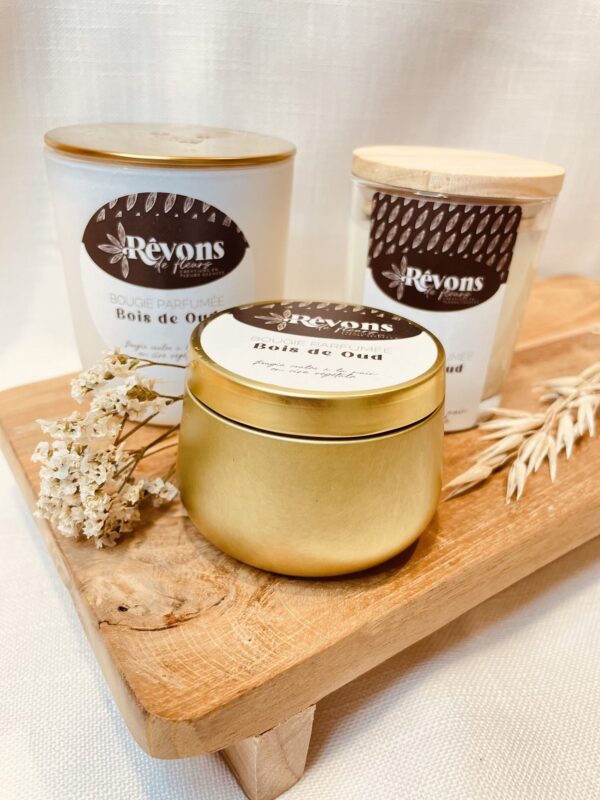 Bougie fleurie Bois de Oud – Image 2